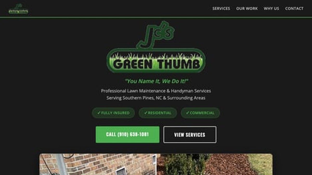 JC's Green Thumb website